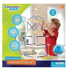 NEW! Discovery Kids 92 piece bamboo construction set NWT 12.13